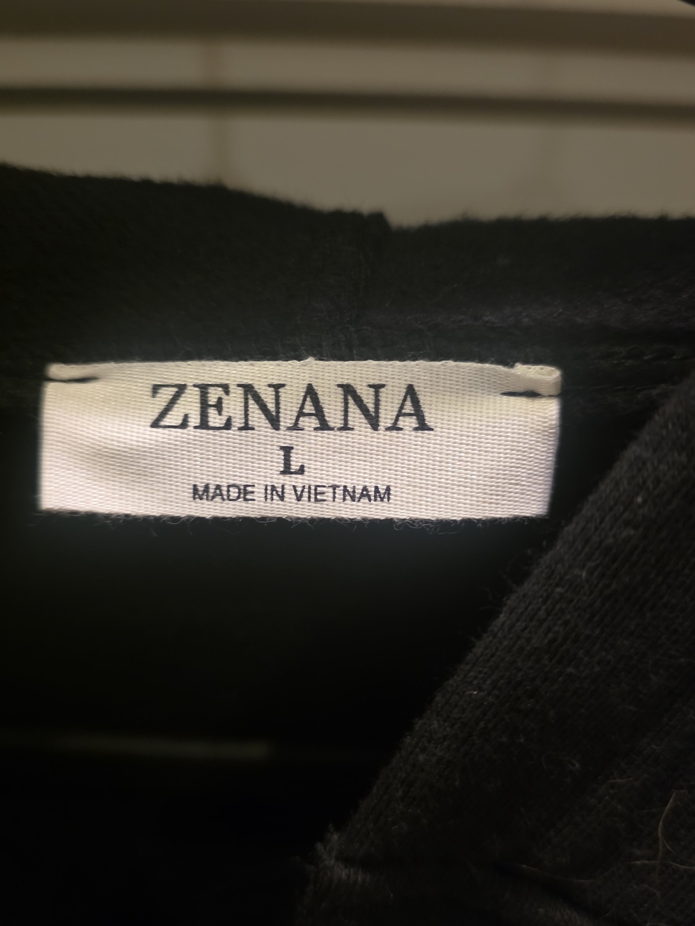 Zenana Outfitters Black Henley Sweatshirt & Jogger Set - Picture 4 of 4